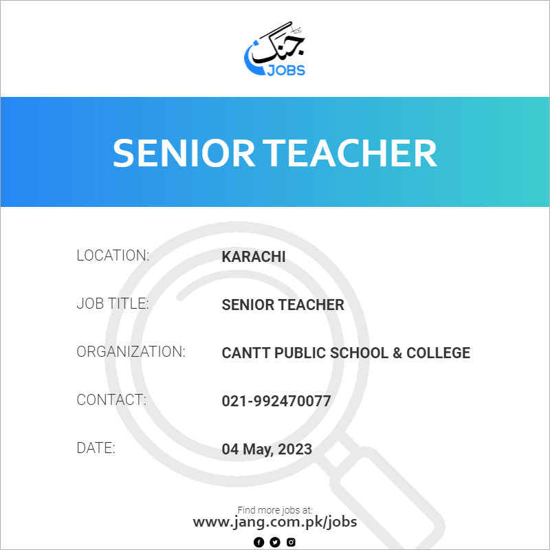 Senior Teacher