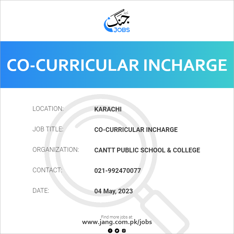 Co-curricular Incharge
