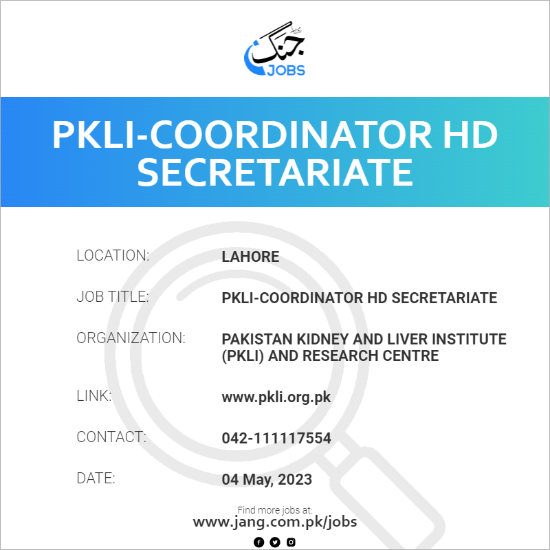 PKLI-Coordinator HD Secretariate