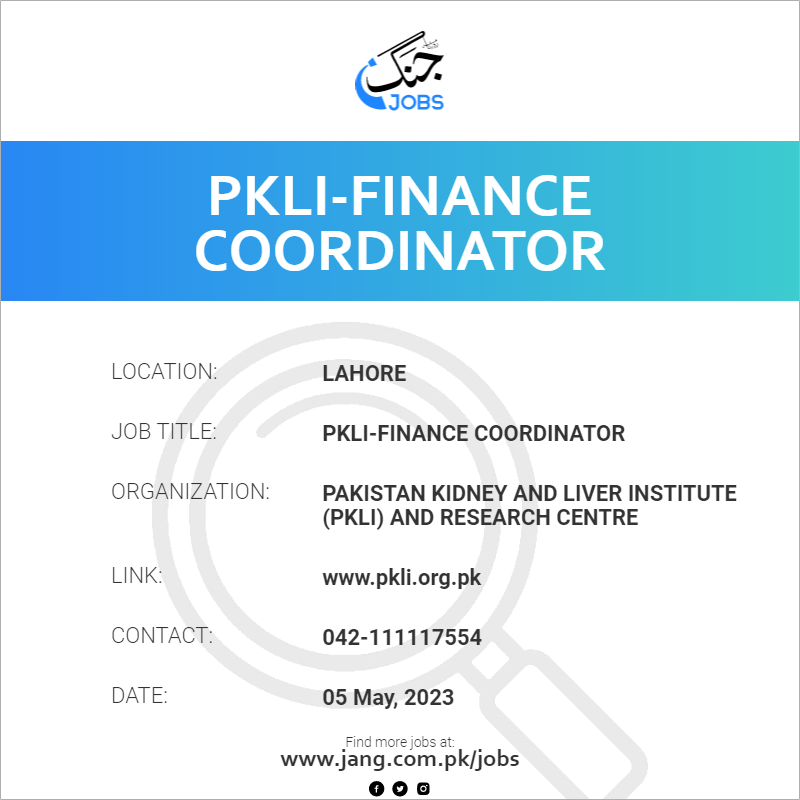 PKLI-Finance Coordinator