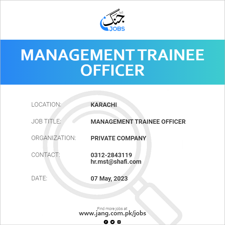 Management Trainee Officer