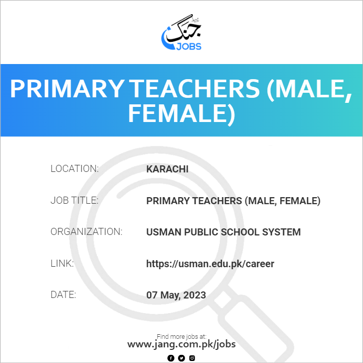 Primary Teachers (Male, Female)