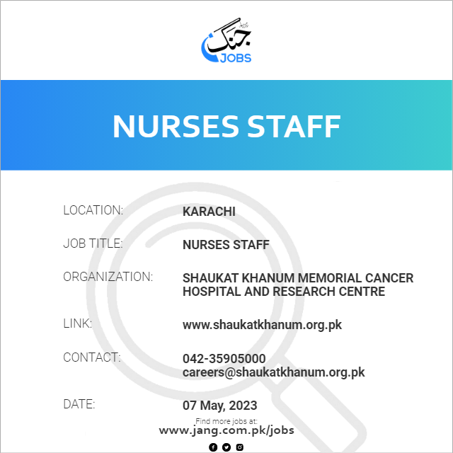 nursing job in karachi hospital