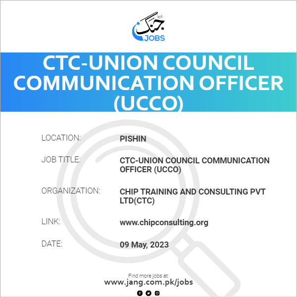 CTC-Union Council Communication Officer (UCCO)