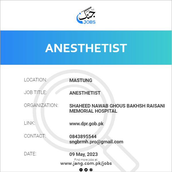 Anesthetist