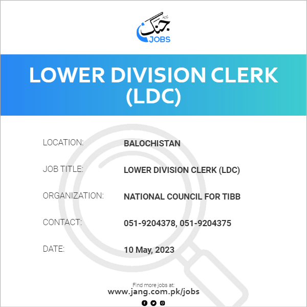 Lower Division Clerk (LDC)