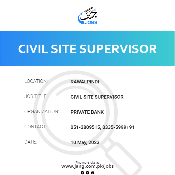 Civil Site Supervisor