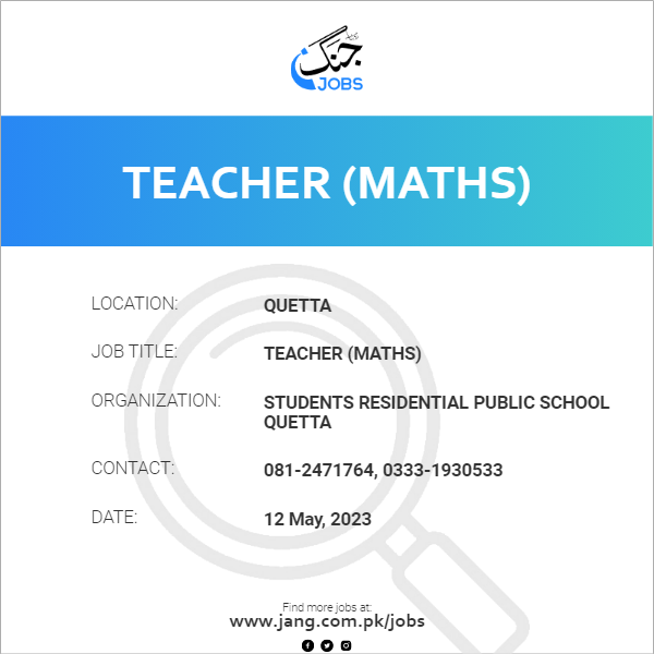 Teacher (Maths)