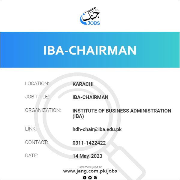 IBA-Chairman