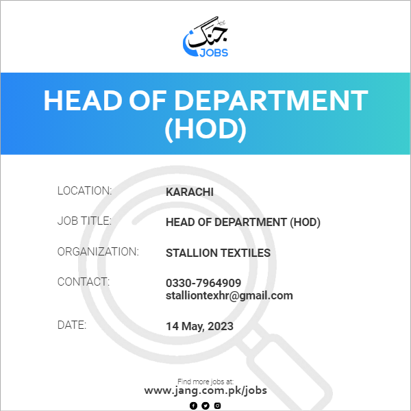 Head of Department (HOD)