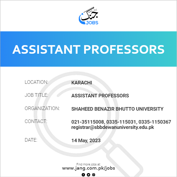 Assistant Professors