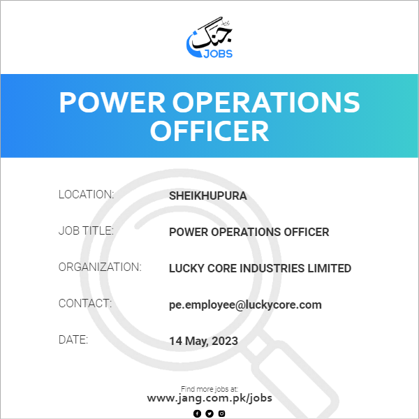 Power Operations Officer