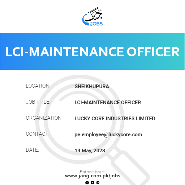 LCI-Maintenance Officer