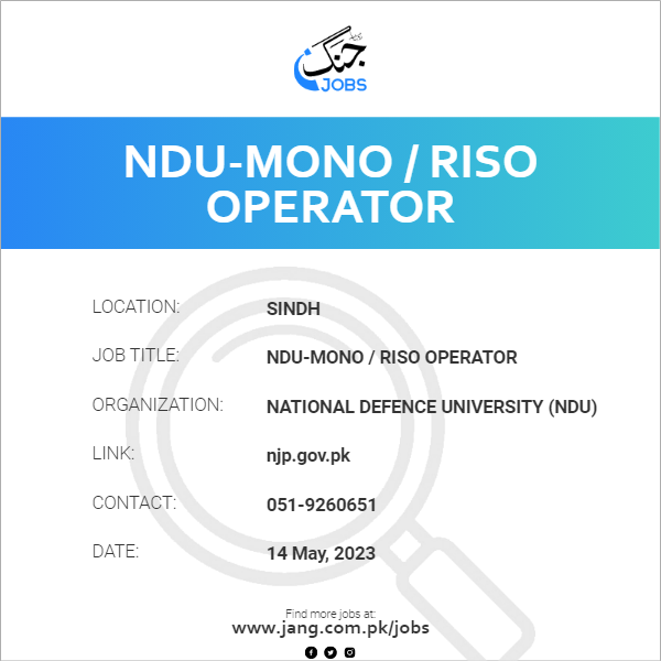 NDU-Mono / Riso Operator