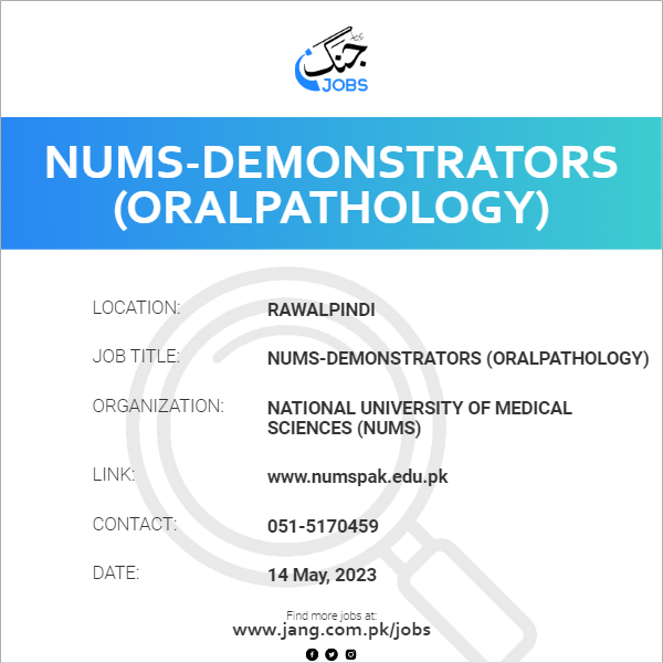 NUMS-Demonstrators (OralPathology)