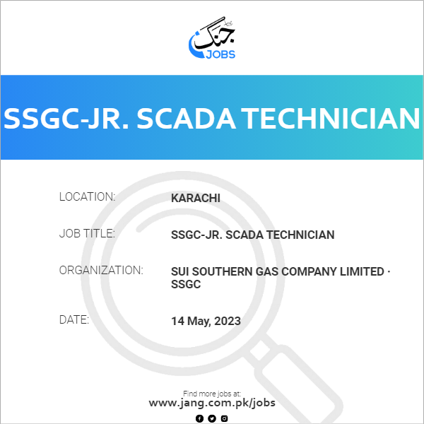 SSGC-Jr. SCADA Technician 