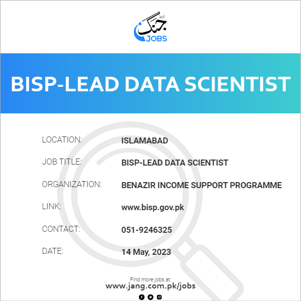 BISP-Lead Data Scientist