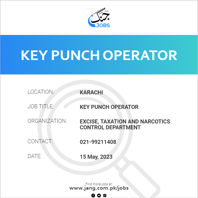 Key Punch Operator