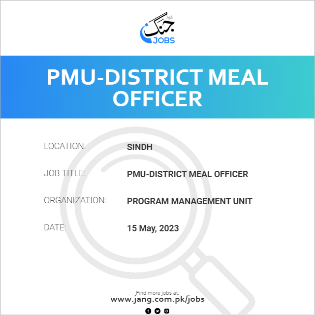 PMU-District MEAL Officer