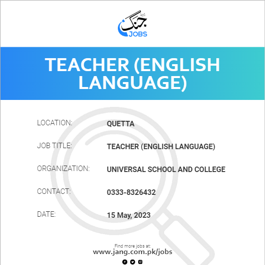 Teacher (English Language)