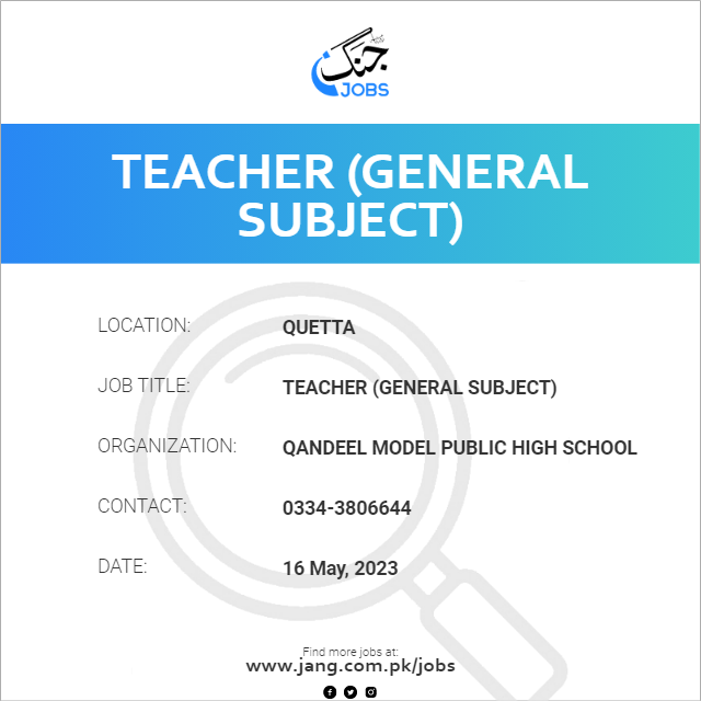 Teacher (General Subject)