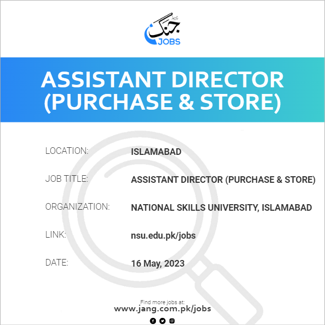 Assistant Director (Purchase & Store)