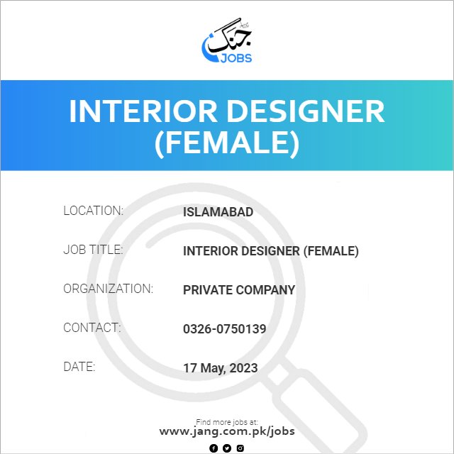 Interior Designer (Female)