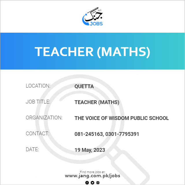 Teacher (Maths)