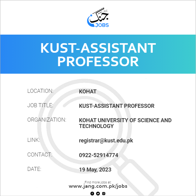 KUST-Assistant Professor 