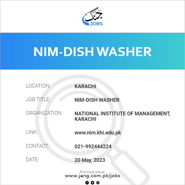 NIM-Dish Washer