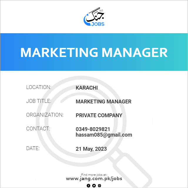Marketing Manager