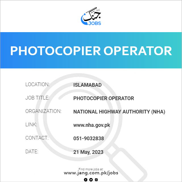 Photocopier Operator