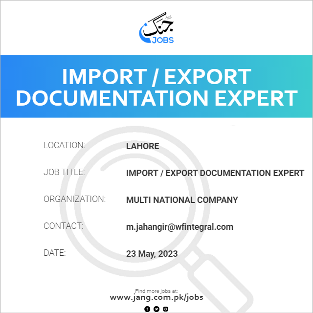 Import / Export Documentation Expert