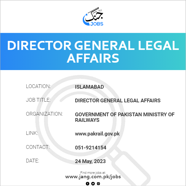 Director General Legal Affairs