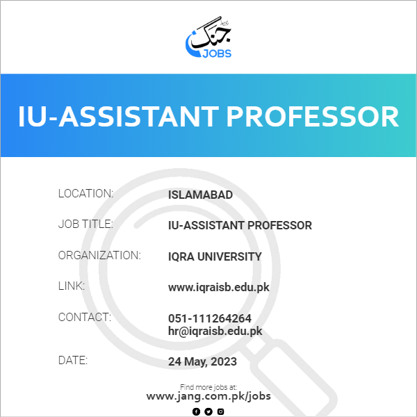 IU-Assistant Professor
