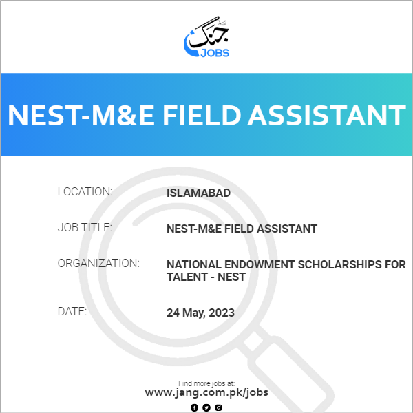 NEST-M&E Field Assistant