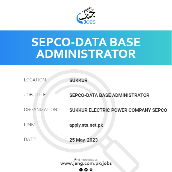 SEPCO-Data Base Administrator