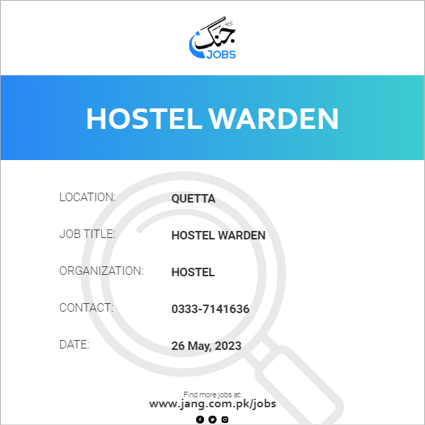 Hostel Warden