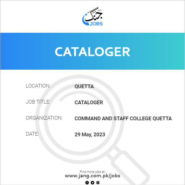 Cataloger