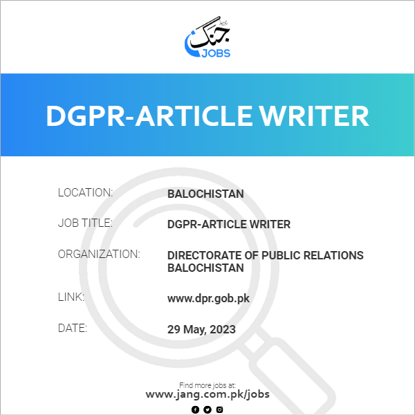 DGPR-Article Writer