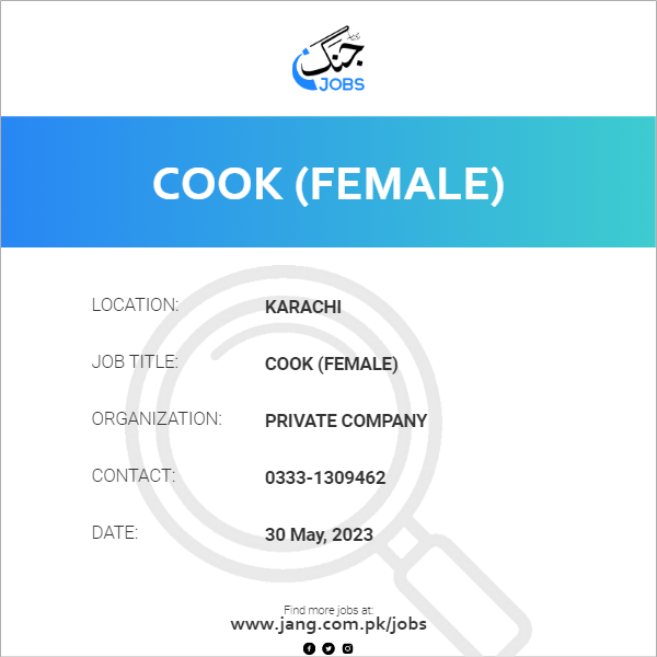 Cook (Female)