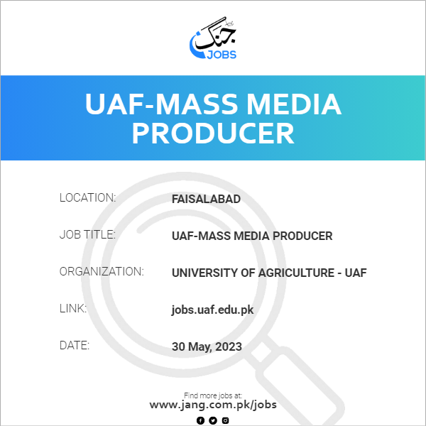 UAF-Mass Media Producer