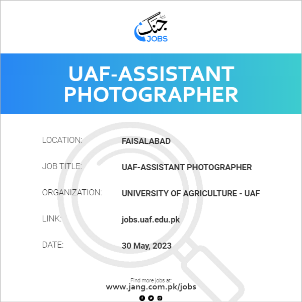 UAF-Assistant Photographer