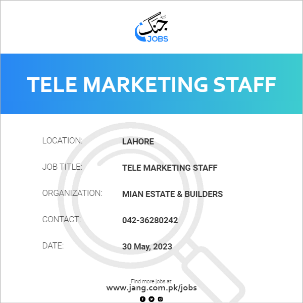 Tele Marketing Staff