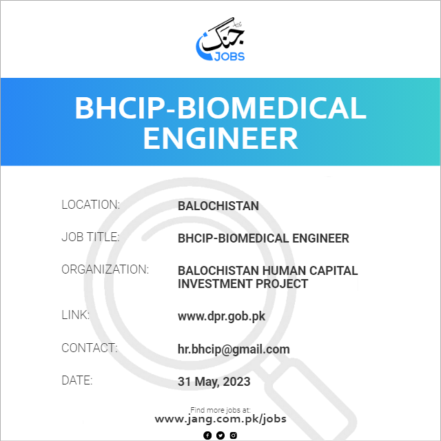 BHCIP-Biomedical Engineer