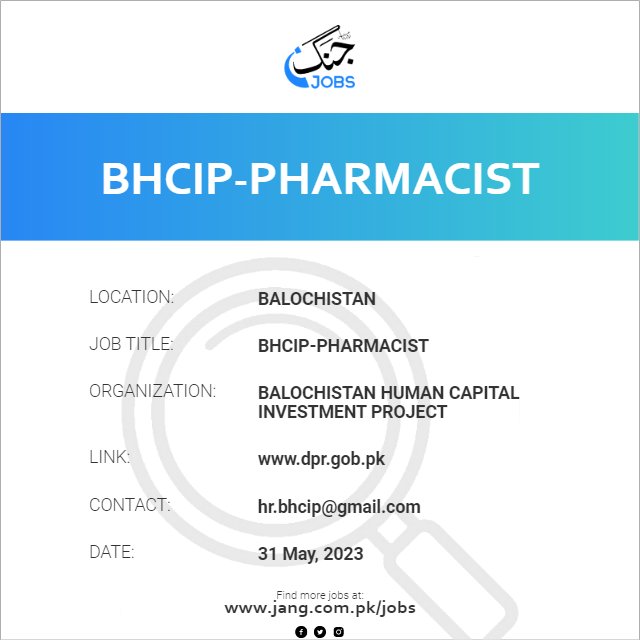 BHCIP-Pharmacist