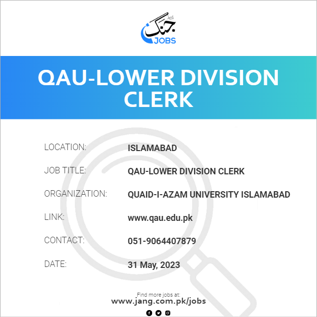 QAU-Lower Division Clerk