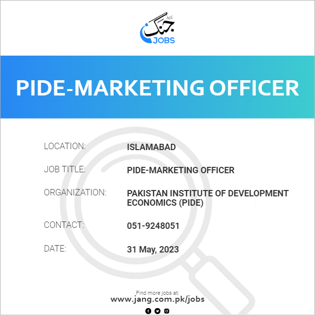 PIDE-Marketing Officer