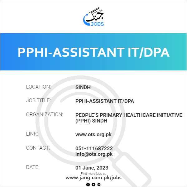 PPHI-Assistant IT/DPA
