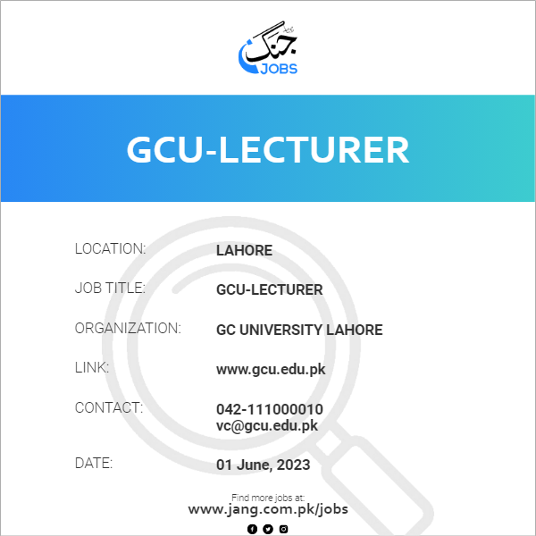 GCU-Lecturer